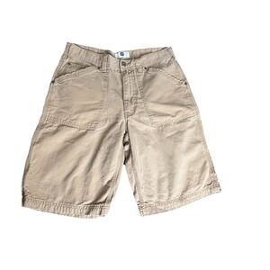 GAP Shorts Mens 32 Waist Tan Khaki Twill Hiking Outdoor Camping Work Wear Rugged